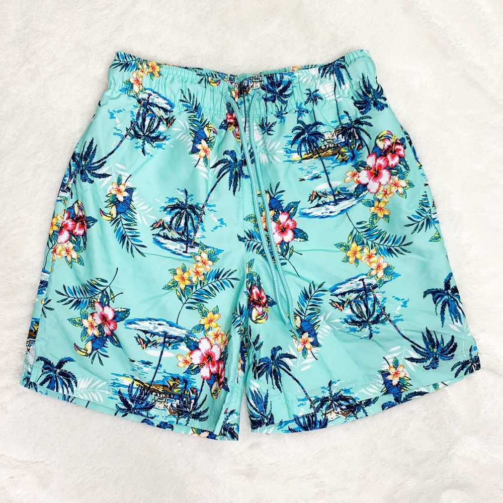 Jake Austin Tropical Print Swim Trunks